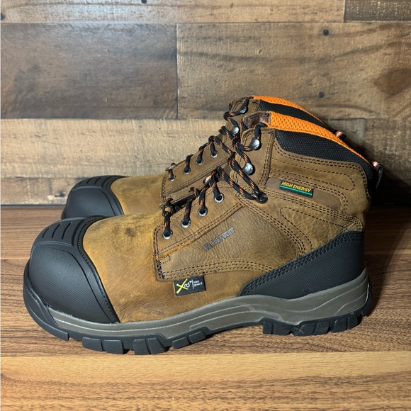 HYTEST K13562 Men's Brown, Comp Toe, EH, Met Guard, PR, Waterproof SZ 13W - Picture 4 of 10